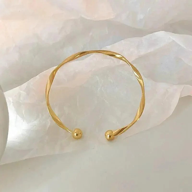 Bracelete Aurora Solitária - Banho em ouro 18k
