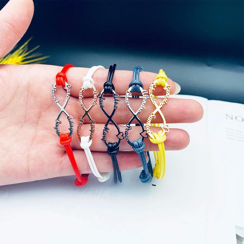 Pulseira personalizável - Até 6 nomes - 2ª unidade 10% OFF